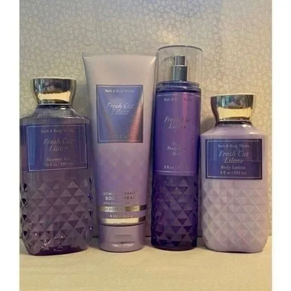 Bath and Body Works FRESH CUT LILACS 4 Piece Set - Picture 5 of 5